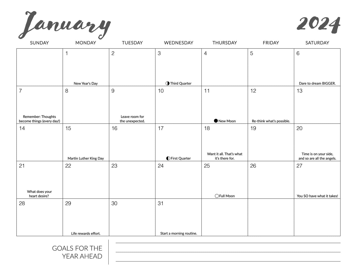 Notes from the Universe 2024 Guided Calendar
