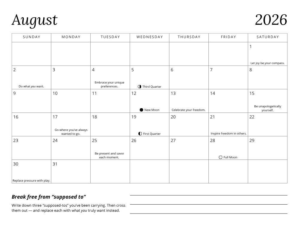 Notes from the Universe 2026 Calendar Download