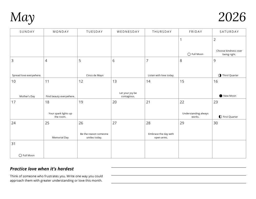 Notes from the Universe 2026 Guided Calendar