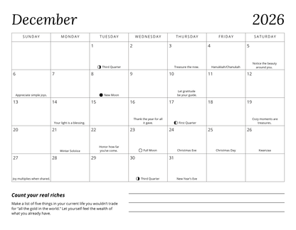 Notes from the Universe 2026 Guided Calendar